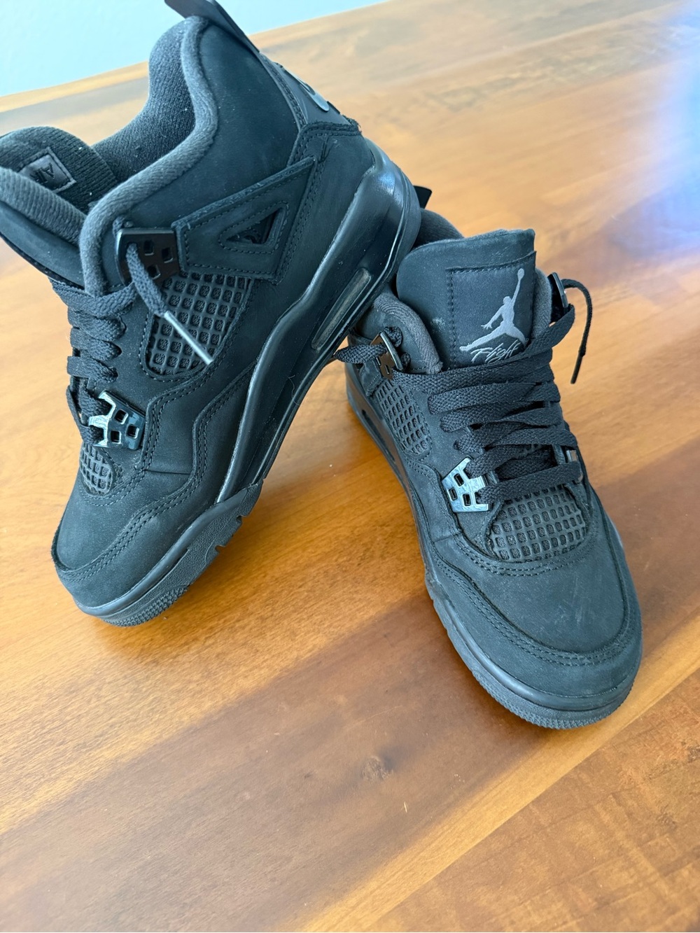 Nike Black Men’s Air Jordan 4 Low Top Sneakers